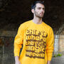 Where The Magic Happens Men's Slogan Sweatshirt, thumbnail 4 of 4