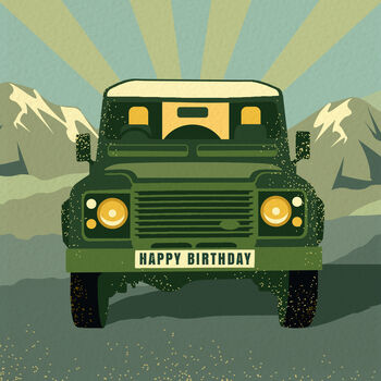 Land Rover Age Birthday Card For Men In Their 50s, 3 of 3