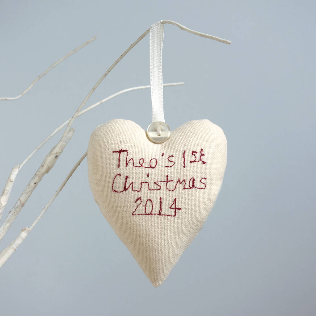 personalised baby's first christmas decoration gift by milly and pip ...