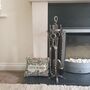 Heavy Pewter Five Piece Fireplace Companion Set Accessories, thumbnail 1 of 10