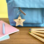 School Graduation Personalised Wooden Star Keyring, thumbnail 2 of 3