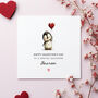 Personalised Penguin Valentine's Day Card For Daughter, Granddaughter Or Niece, thumbnail 1 of 5