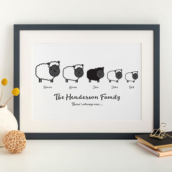 Personalised Sheep Family Print, 6 of 8