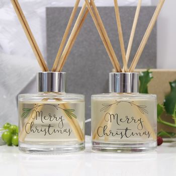 Personalised 'Merry Christmas' Reed Diffuser Gift Set, 5 of 7