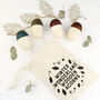 Set Of Personalised Hollow Wooden Acorn Decorations, thumbnail 3 of 6