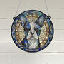 Boston Terrier Stained Glass Effect Suncatcher, thumbnail 1 of 5