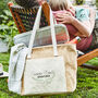 Personalised Hessian Botanical Embroidered Cool Bag, thumbnail 1 of 3