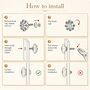 Indigo Petal Ceramic Cabinet Knobs, thumbnail 2 of 9