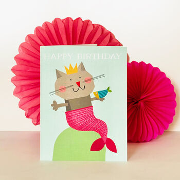 Mini Mermaid Happy Birthday Card, 3 of 4