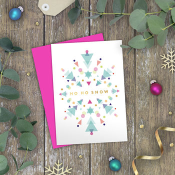 Pack Of Geo Merry Gold Foil Christmas Cards, 7 of 10