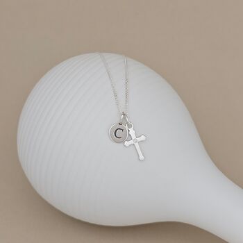 Personalised Silver First Holy Communion Cross Necklace, 2 of 5