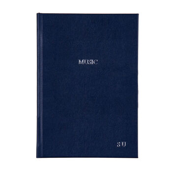 Personalised A5 Leather Music Manuscript Notebook, 3 of 9