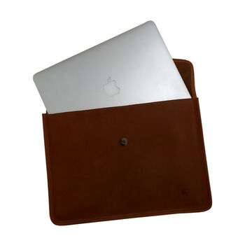 Hoxton Leather Laptop Sleeve Document Wallet, 3 of 5
