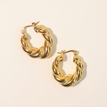 18 K Gold Plated Valentina Hoops, 5 of 7