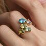 Hanabi Mixed Stones Ring, thumbnail 4 of 5