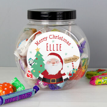 Personalised Santa Sweet Jar – Stocking Filler, 2 of 4