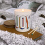 Personalised Joy Christmas Candle Gift, thumbnail 1 of 6