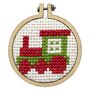 Full Steam Ahead To Christmas! Christmas Mini Matchbox Cross Stitch Kit, thumbnail 3 of 5