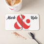 Personalised Ampersand Couples Coasters, thumbnail 1 of 4