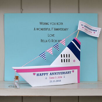 Personalised Anniversary Cruise Ship Card, 4 of 12