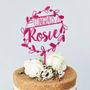 Personalised Congratulations Floral Cake Topper, thumbnail 2 of 8