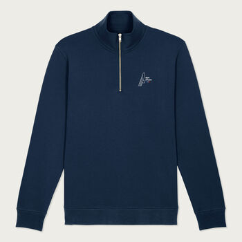 Alpe D Huez Ski Cycling Half Zip Sweatshirt, 3 of 6