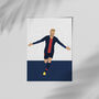 Neymar Paris Saint Germain Football Poster, thumbnail 3 of 3