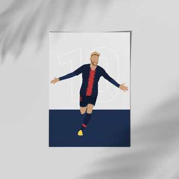 Neymar Paris Saint Germain Football Poster, 3 of 3