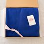 Royal Blue 100% Cashmere Travel Wrap Shawl Gift Boxed, thumbnail 2 of 11