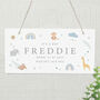 Personalised Safari Animals Wooden Sign, thumbnail 3 of 4
