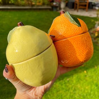 Candle In Orange Shaped Pot With Lid, 2 of 6