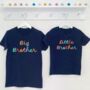 Swirly Rainbow Matching Sibling T Shirt Set, thumbnail 4 of 6