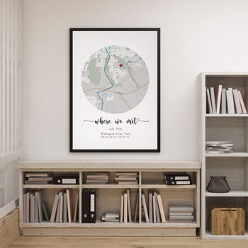 'Where It All Began' Circle Location Map Print, 3 of 12