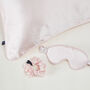 Silk Sleep Giftset Pink Luxury Pillowcase Eye Mask And Scrunchie, thumbnail 2 of 12