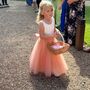 Satin And Tulle Flower Girl Dress Child 30+ Colours, thumbnail 3 of 7