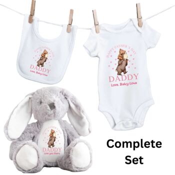 Personalised Pink Happy Father's Day Teddy, 2 of 12