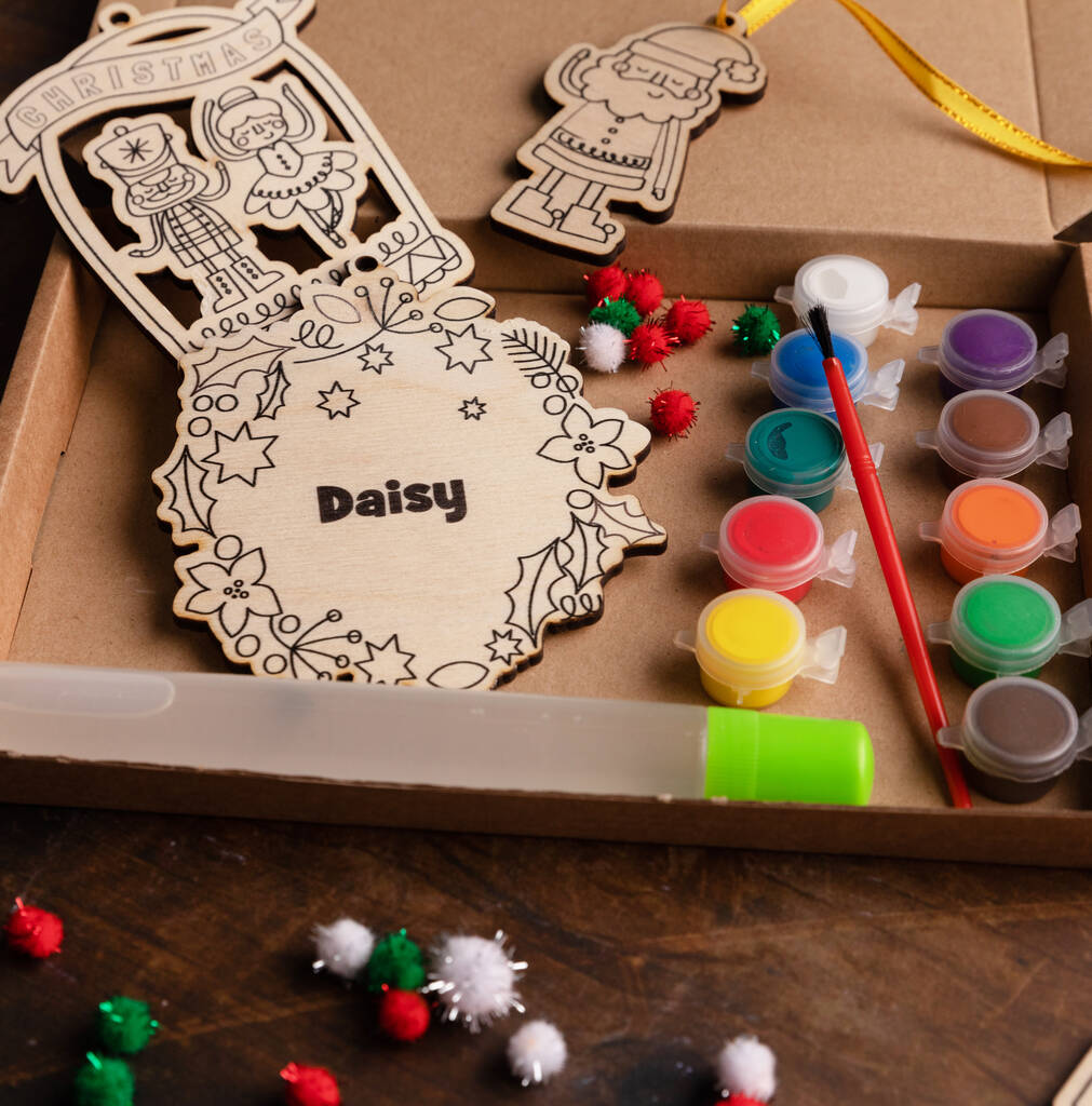 Personalised Christmas Craft Decoration Kit By Funky Laser ...