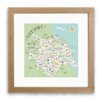 Map Of Yorkshire Print By Hilary Yafai, 5 of 8