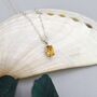 Extra Tiny Genuine Yellow Citrine Pendant Necklace, thumbnail 6 of 11