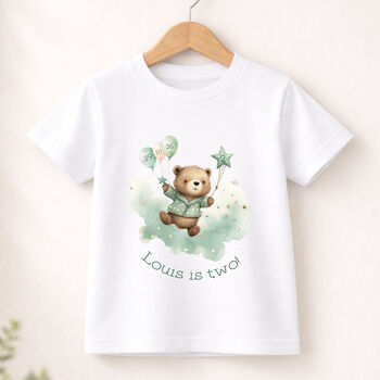 Personalised Teddy First Birthday Baby Grow, 3 of 7