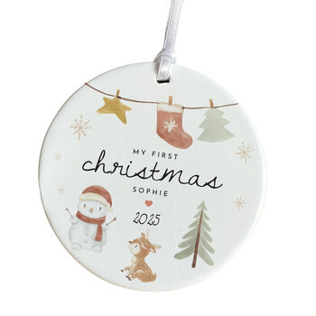 First Christmas Ceramic Ornament Gift For Children, 3 of 7