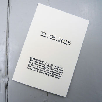 Personalised Anniversary Date Card, 2 of 4