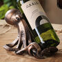 Octopus Wine Bottle Holder In Gold, And Silver, thumbnail 7 of 9