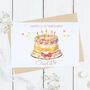 Personalised 21st Birthday Cake Card, thumbnail 1 of 2