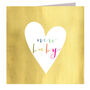 Gold Foiled New Baby Greetings Card, thumbnail 3 of 4