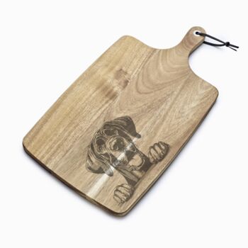 Personalised Great Dane Engraved Acacia Serving Board, 3 of 8