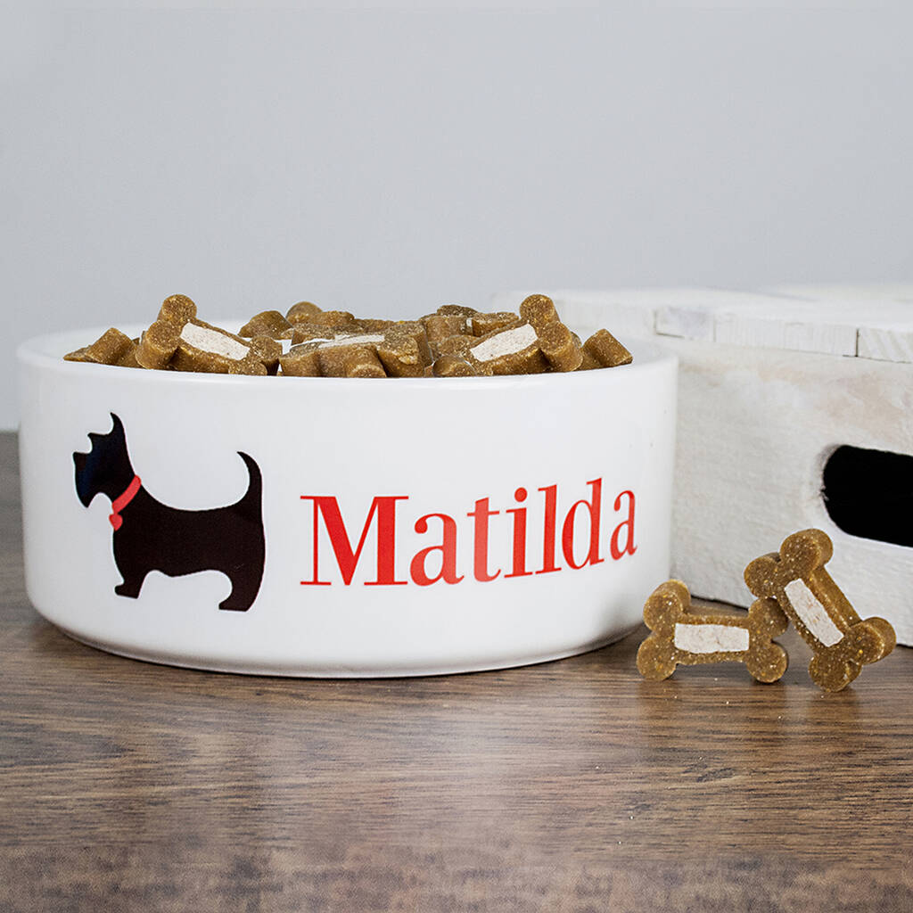 Personalised Doggy Deep Dog Bowl Gift By Bella Personalised Gifts