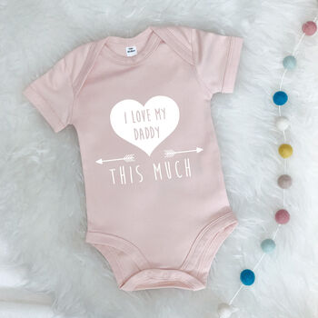 I Love You This Much Personalised Babygrow, 6 of 10