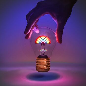 Rainbow Cordless Glass Lightbulb, 2 of 4