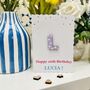 Personalised Alphabet Letter Any Age Birthday Card, thumbnail 5 of 6